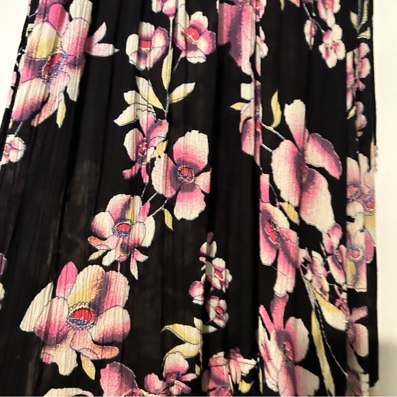 Free People Garden Party Maxi Dress Black Pink Floral xs - Picture 4 of 13